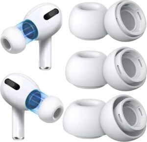Airpods Pro & Airpods Pro 2. Nesil Için 3 Çift Yedek Kulak Uçları, Gürültü Azaltma Delikli Silikon Kulak Ucu Ağrısı Yok, Kaymaz Yumuşak Kulak Uçları Airpods Pro/pro 2 ile Uyumlu (Boyutlar