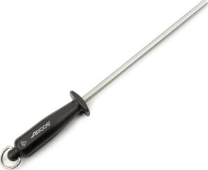 Arcos Steela 230MM Karbon Çelik ve Elmastan Üretilmiş Manuel Bıçak Bileyici. Ergonomik Polipropilen Saplı Profesyonel Kalemtıraş. Sağlak ve Sollak. Siyah Renk
