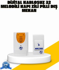 Kablosuz Kapı Zili Kolay Kurulumlu Modern Kullanım