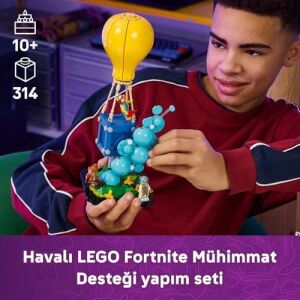 Mühimmat Desteği 77080-10 Yaş ve Üzeri Çocuklar Için Dinamitli Japon Balığı ve Baltalı Akvaryum Kafa Dahil 3 Minifigür Içeren Yaratıcı Oyuncak Yapım Seti, Hediye Fikri (314 Parça