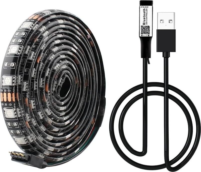 Kenly Bluetooth Tv Arkası Rgb USB Şerit LED Aydınlatma 16 Renk, Ambiyans Işığı (5 Metre)