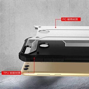 P Smart 2018 ile Uyumlu Çift Katman Koruyucu Crash Military Tank Kılıf - Rose Gold