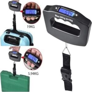 Yeni Elektronik Dijital El Tartısı Bavul Terazisi Pazar Tartısı Max 50 kg Ölçer Kg/gr Seyehat
