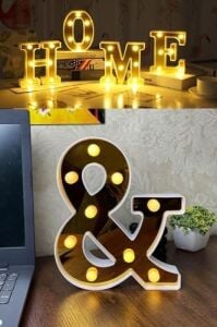 Dekoratif LED Işıklı 3D Büyük Boy Organizasyon Doğum Günü Kutlama (And)