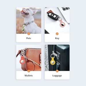 Airtag Anahtarlıklı Silikon Kılıf A010 Darbeye Dayanıklı Kaybolmaya Karşı Tam Koruma Kolay Tak Çıkar Airtag ile Uyumlu Koruyucu Anahtarlık Siyah 1 Adet