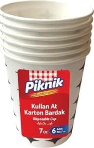 Piknik Kullan At Karton Bardak 7 Oz 6'lı 1483
