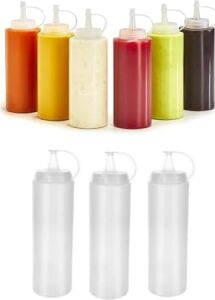 3'lü Sos Şişesi Paketi (700 Ml) - Sızdırmaz Kapaklı Ketçap, Mayonez ve Sos Sıkma Şişesi Takımı
