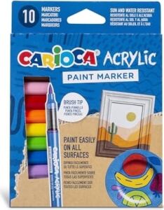 Akrilik Paint Marker Su Bazli Fırça Uçlu 10'lu