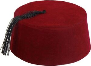 Bordo Renk Osmanlı Fesi Garson Boy 8 No 12-13 Yaş
