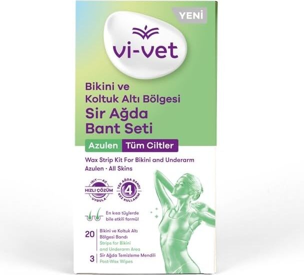 Bikini ve Koltuk Altı Bölgesi Sir Ağda Bant Seti Azulen
