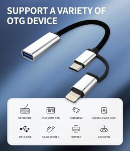 Lightning ve Pd Type C USB Otg (Pd Lightning Type C USB Otg Hb-14)