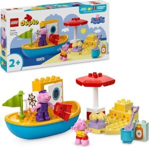 Peppa Pig Tekne Gezisi 10432-2 Yaş ve Üzeri Çocuklar Için Peppa Pig Minifigürü Içeren Eğitici Oyuncak Yapım Seti (23 Parça)
