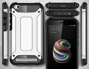Xiaomi Redmi 5A ile Uyumlu Çift Katman Koruyucu Crash Military Tank Kılıf - Siyah