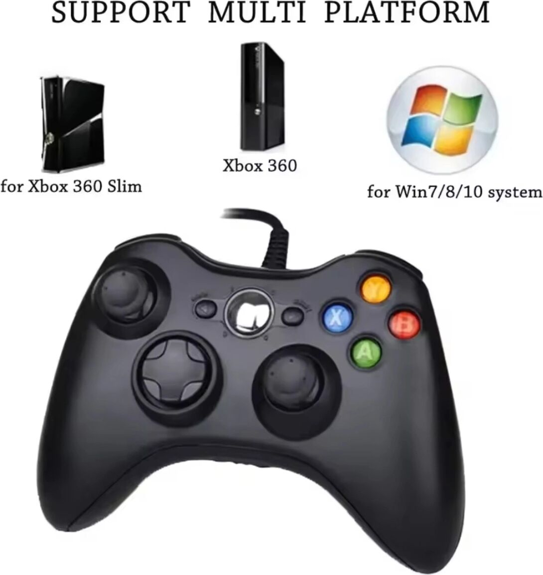 Kablolu Siyah Joystick Titreşimli Hızlı Şarj Destekli Pc ve 360 Uyumlu Garantisiz