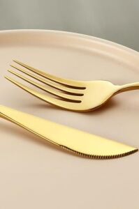 410 Çelik 24 Parça Gold Yemek Kaşık Çatal Bıçak Seti CIN518SR