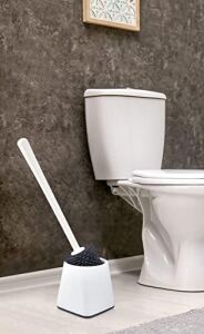 Silikon Wc Tuvalet Banyo Fırçası Klozet Fırçası Beyaz Kare