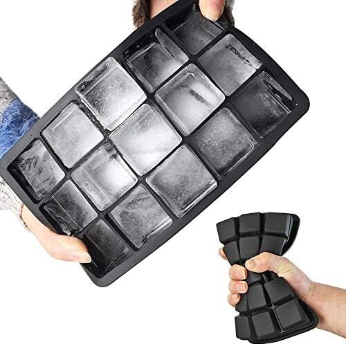 15 Bölmeli Silikon Buz Kalıbı – Kolay Çıkarma, Bpa Free, Büyük Küp Buzluk Tepsisi, Ev, Kokteyl ve Içecekler Için Buz Küpü Kalıbı, Dondurucu Dondurma Kalıbı, Buz Kalıpları (1 Adet)