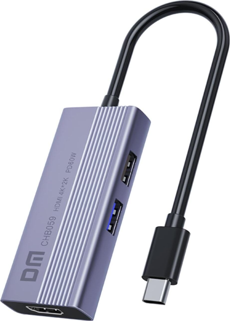 Dm CHB059 Type-C To 4K HDMI 2*usb-A Pd 60W Sd ve Micro Sd Kart Okuyucu Çoklayıcı Hub