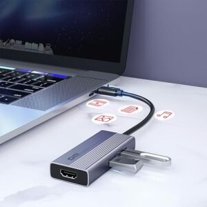 Dm CHB059 Type-C To 4K HDMI 2*usb-A Pd 60W Sd ve Micro Sd Kart Okuyucu Çoklayıcı Hub