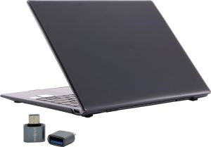 Matebook D14 2019-2022 Kılıf Uyumlu Kristal Parlak Şeffaf Sert Hard Case Ince Hafif Çizilme Koruma 14 Inç Siyah