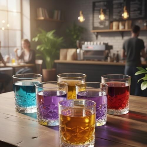 6’lı Kahve Yanı Bardağı Seti 75 ml – Desenli Cam Mini Bardak, Espresso & Türk Kahvesi Su Bardağı, Şık ve Dayanıklı Tasarım