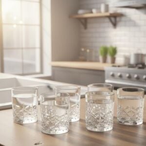 6’lı Kahve Yanı Bardağı Seti 75 ml – Desenli Cam Mini Bardak, Espresso & Türk Kahvesi Su Bardağı, Şık ve Dayanıklı Tasarım
