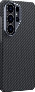 Senon Galaxy S26 Ultra Kılıf M-Safe Şarj Özellikli 1500D Aramid Fiber Senon Karbon Özel Serisi Kapak