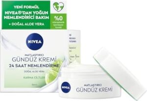 Matlaştırıcı Gündüz Yüz Bakım Kremi 50 Ml, 24 Saat Yoğun Nemlendirici, SPF15, Aloe, Karma Ciltler
