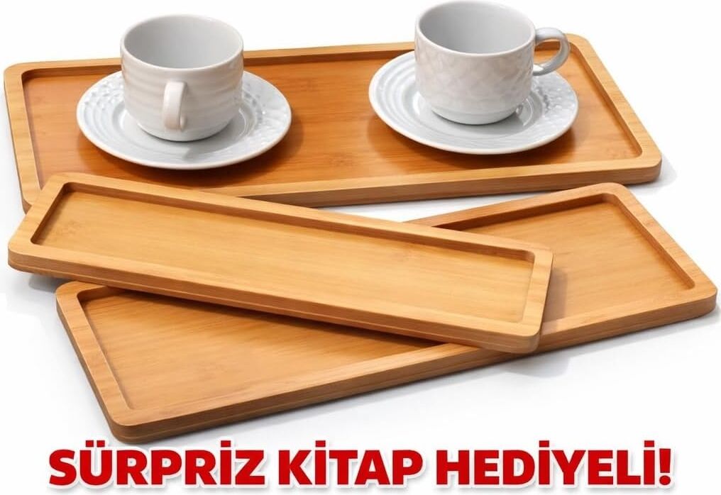 3'lü Bambu Sunum Tepsisi