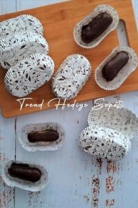 Takribi 200 Adet Büyük Boy Desenli Ekler Kağıdı 8.5x4 Cm, Baklava Sunumluk, Muffin Kek Kalıbı