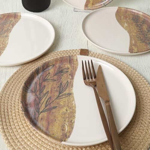 Terra Leaf Nordıc Pasta Tabağı 22 cm 4 Adet / 22969-70