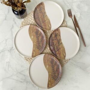 Terra Leaf Nordıc Pasta Tabağı 22 cm 4 Adet / 22969-70