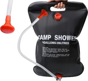 Taşınabilir Kamp Duşu Solar Isıtmalı 20 Litre Su Kapasiteli Hijyen Çözümü Yeni Nesil