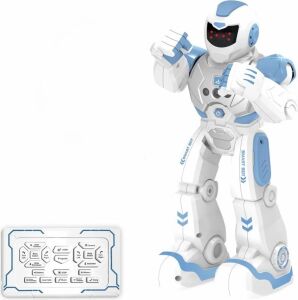 Oyuncak Uzaktan Kumandalı ve El Sensörlü Şarjlı LED Işık Moonwalk Yürüyen Akıllı Robot 19 Fonksiyonlu Robot