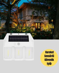 3 In 1 Solar Duvar Lambası – IP65 Su Geçirmez, Hareket Sensörlü