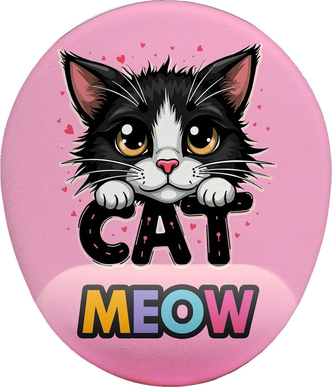 Cat Meow Bilek Destekli Mouse Pad