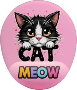 Cat Meow Bilek Destekli Mouse Pad