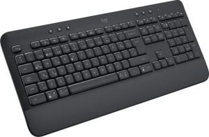 Signature K650 Tam Boyutlu Kablosuz Klananye, Bilek Desteği, Ble Bluetooth Naneya Logi Bolt Usb, Derin Yastıklı Tuşlar, Tuş Takımı, Pc/windows/mac ile Uyumlu, Siyah