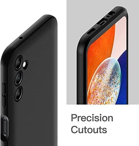 A54 Uyumlu Içi Kadife Lansman Liquid Silicone Kılıf Şok Emici Full Kasa Koruma Sağlayan Kılıf (Siyah)