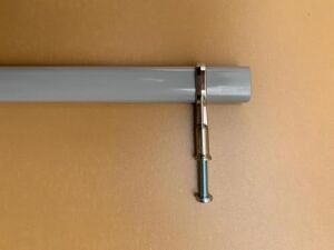Dolap Askı Borusu Gri+2 Flanş Tüm Ölçüler Tüm Markalara Uyumlu 23CM