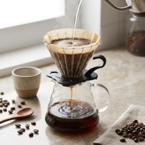Profesyonel Cam Kahve Demleme Seti (Pour Over Dripper & Karaf) - 600 ml Kapasiteli Borosilikat Filtre Kahve Seti