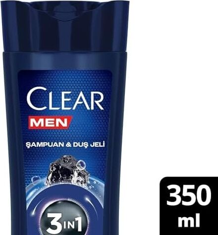 Men 3 In 1 Şampuan & Duş Jeli Arındırıcı Kömür Saç Yüz Vücut Için