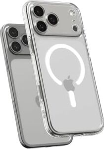Crystal Sert Mika Magsafe Özellikli Şeffaf Premium Kılıf, iPhone 17 Pro Max ile Uyumlu
