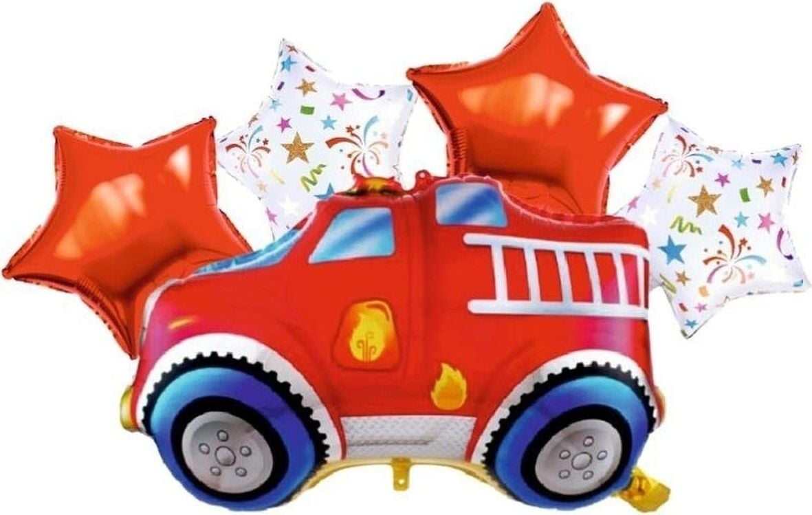 Itfaiye Arabasi 5 Li Set Folyo Balon
