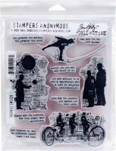 Tim Holtz - Stampers Anon Cling Rbbr Damga Seti Teorileri, Çok Renkli, Tek Boyut