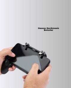 Pubg Mobile Için Tetikleyicili Joystickli Telefon Gamepadi