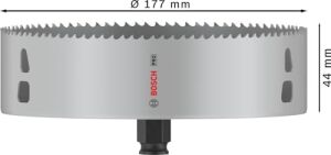 1x Pro Multi Material Power Change Plus Delik Açma Testeresi (Yumuşak Ahşap, Alçıpan, Ø 177 Mm, Professional Aksesuar Döner Matkap/vidalamalar, Darbeli Matkap/vidalama)