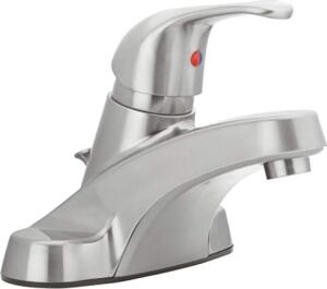 Aqua Vista 30-B410-AV-BN Watersense Sertifikalı Banyo Lavabo Bataryası, Fırçalanmış Nikel Tek Kulp