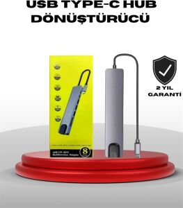 4K HDMI Çıkışlı, Gigabit Ethernet'li Usb‑c Çoklu Port Hub