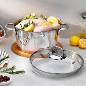 New Stahl Çelik Tencere 24 cm 2 Parça-Inox